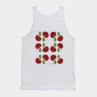 Apples and leaves pattern Tank Top